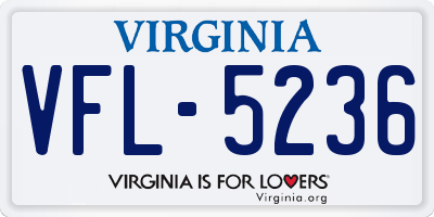 VA license plate VFL5236