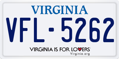 VA license plate VFL5262