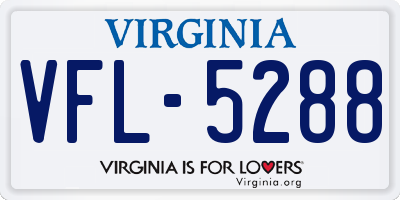 VA license plate VFL5288