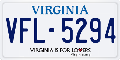 VA license plate VFL5294