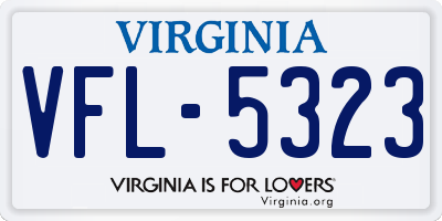 VA license plate VFL5323