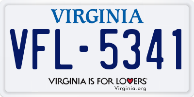 VA license plate VFL5341