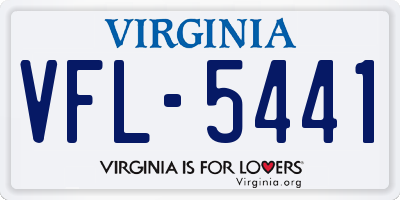 VA license plate VFL5441