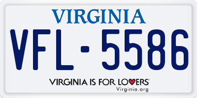 VA license plate VFL5586