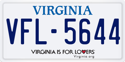 VA license plate VFL5644