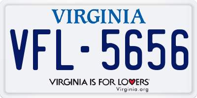 VA license plate VFL5656