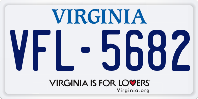 VA license plate VFL5682