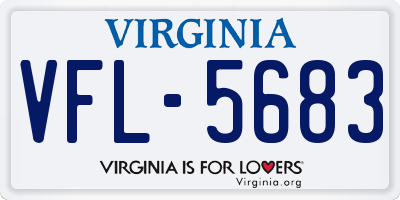 VA license plate VFL5683