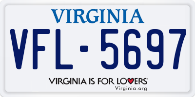 VA license plate VFL5697