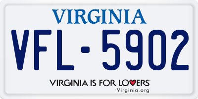 VA license plate VFL5902
