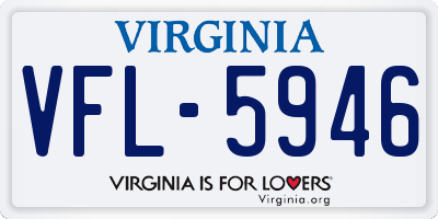 VA license plate VFL5946