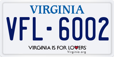 VA license plate VFL6002