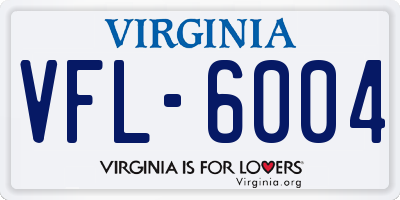 VA license plate VFL6004
