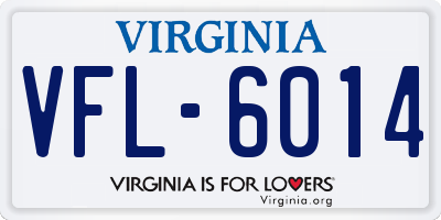 VA license plate VFL6014