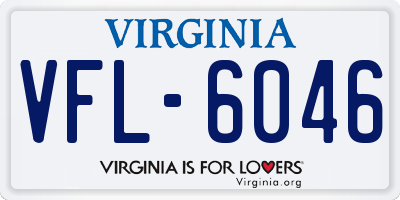 VA license plate VFL6046