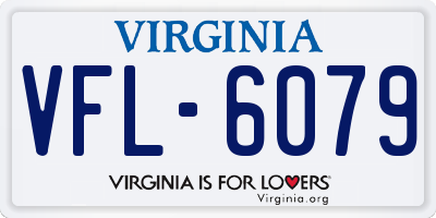 VA license plate VFL6079