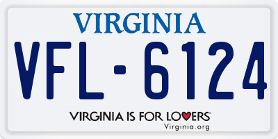 VA license plate VFL6124