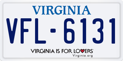 VA license plate VFL6131
