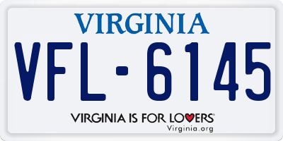 VA license plate VFL6145