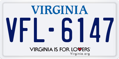 VA license plate VFL6147