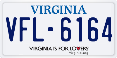 VA license plate VFL6164