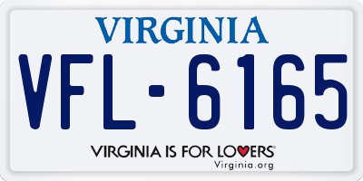 VA license plate VFL6165