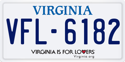 VA license plate VFL6182