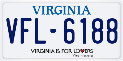 VA license plate VFL6188
