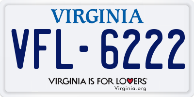 VA license plate VFL6222