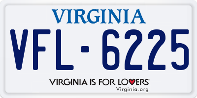 VA license plate VFL6225