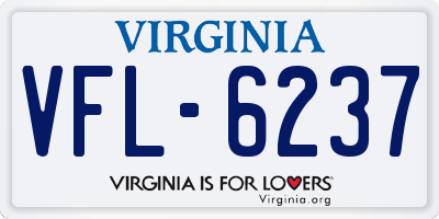 VA license plate VFL6237