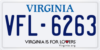 VA license plate VFL6263