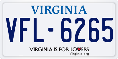 VA license plate VFL6265