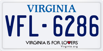 VA license plate VFL6286
