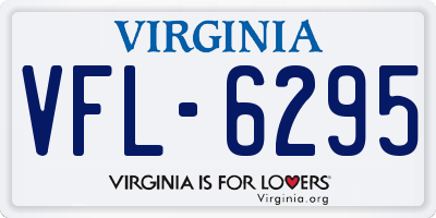 VA license plate VFL6295