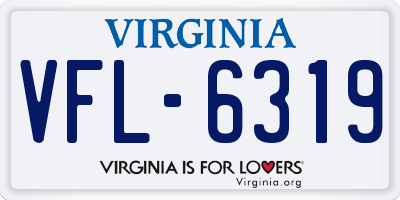 VA license plate VFL6319
