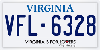 VA license plate VFL6328