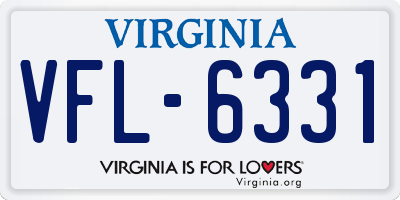 VA license plate VFL6331