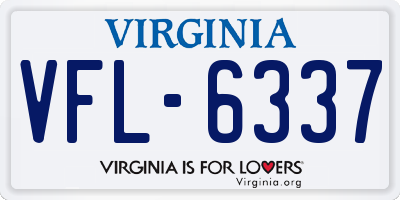 VA license plate VFL6337