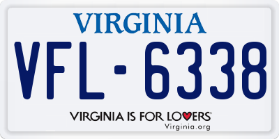 VA license plate VFL6338