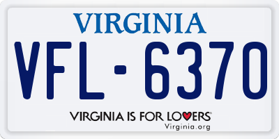 VA license plate VFL6370