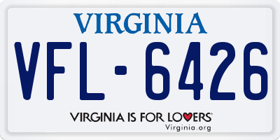 VA license plate VFL6426