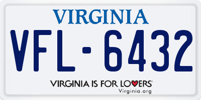 VA license plate VFL6432