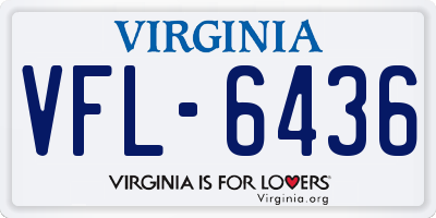 VA license plate VFL6436