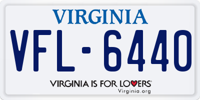 VA license plate VFL6440
