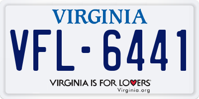 VA license plate VFL6441