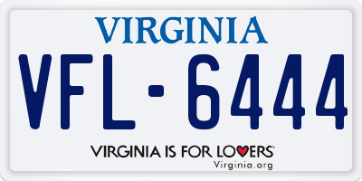 VA license plate VFL6444