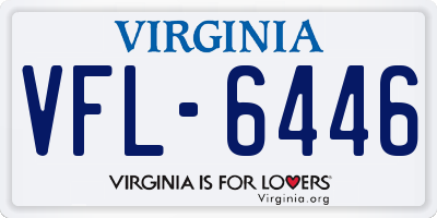 VA license plate VFL6446