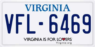 VA license plate VFL6469