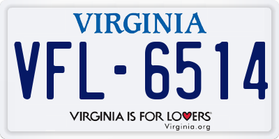VA license plate VFL6514